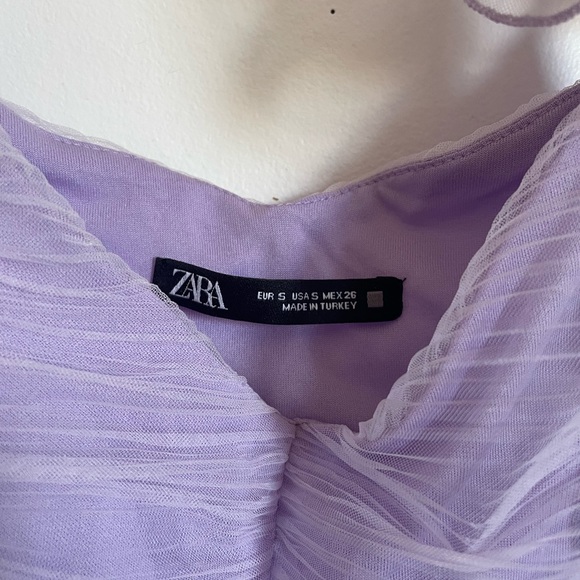 Cute AF purple ruffle sleeve BIRTHDAY top from Zara - Picture 3 of 4